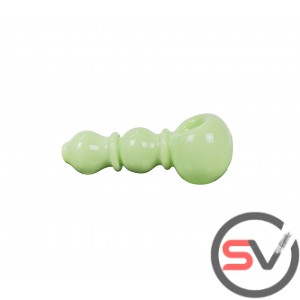 RIBBED NEON GLASS HAND PIPE  5inch 3CT/PK